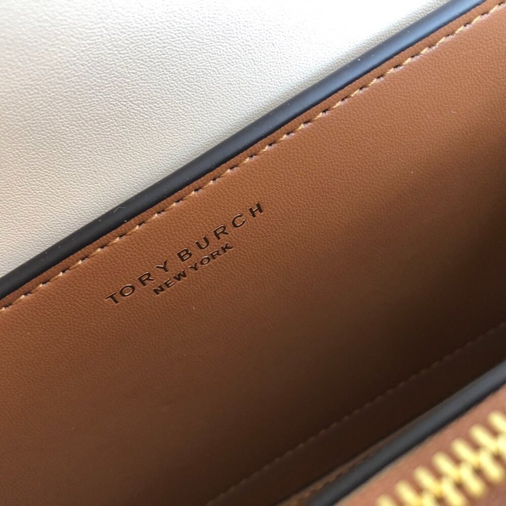 Tory Burch NWT Eleanor E/W Small Convertible Shoulder Bag New Cream - Picture 10 of 10